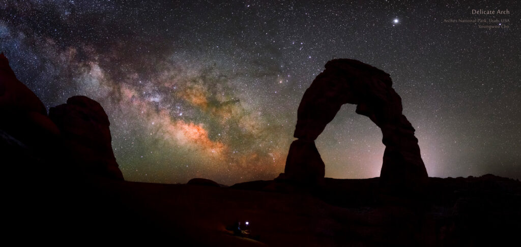 Delicate Arch and Milky Way at Night